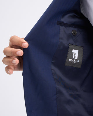 Coppley Angelico Platinum140stonal Herringbone Suit Cobalt Blue 24 11273