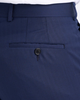 Coppley Angelico Platinum140stonal Herringbone Suit Cobalt Blue 4 11267