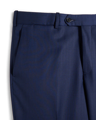 Coppley Angelico Platinum140stonal Herringbone Suit Cobalt Blue 8738