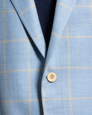 Coppley Drago Textured Windowpane Sports Jacket Light Blue 3 7577