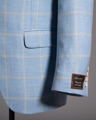 Coppley Drago Textured Windowpane Sports Jacket Light Blue 5 7575