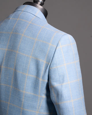 Coppley Drago Textured Windowpane Sports Jacket Light Blue 8 7580