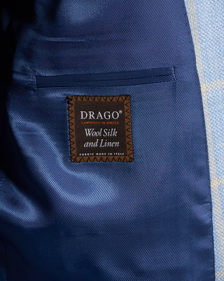 Coppley Drago Textured Windowpane Sports Jacket Light Blue 9 7579
