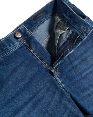 Alberto Mid Blue Washed Denim Jean 2662