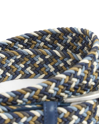 Multi Coloured Braided Stretch Cotton Belt