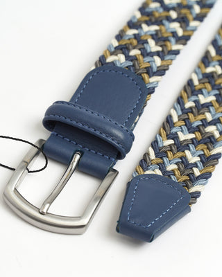 Multi Coloured Braided Stretch Cotton Belt