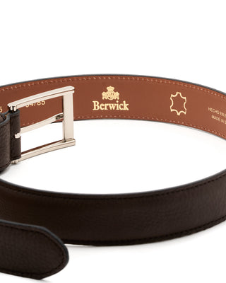 Berwick Chocolate Deerskin Leather Belt 2 11429
