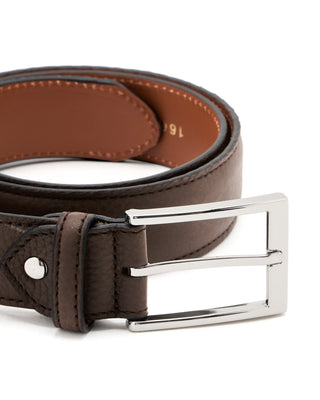 Berwick Chocolate Deerskin Leather Belt 6 11431