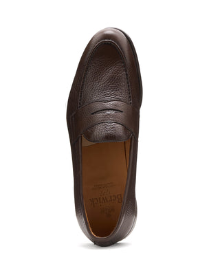 Berwick Chocolate Deerskin Leather Loafer 2 11362