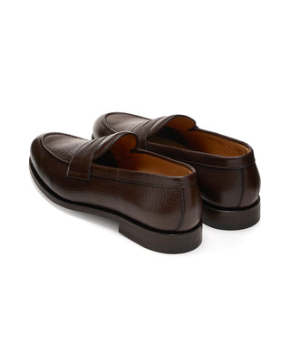 Berwick Chocolate Deerskin Leather Loafer 5 11404