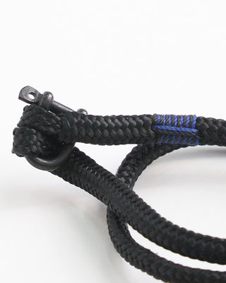 Pig + Hen Salty Slim Rope And Shackle Bracelet / Black  3