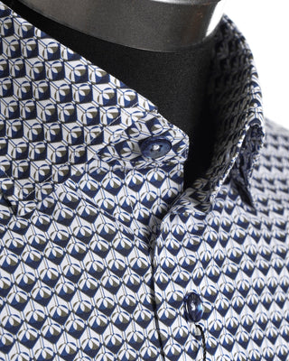 Blazer For Men Navy Abstract Deco Light Cotton Shirt 