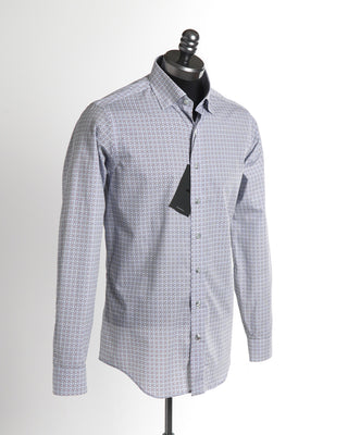 Blazer for Men Blue Archival Neat Print Cotton Shirt