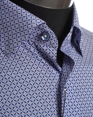 Blazer For Men Geometric Short Sleeve Cotton Shirt