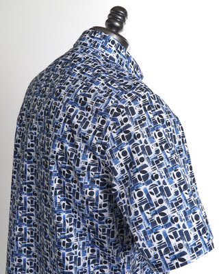 Blazer For Men by Royal Shirt Overlap Screen Print Oxford Cotton Short Sleeve