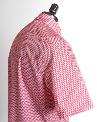 Blazer For Men Rings Pattern Short Sleeve Cotton Shirt 