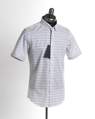 Striped Dots Cotton Short Sleeve Shirt