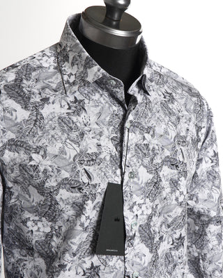Blazer For Men Foliage Pattern Linen Shirt