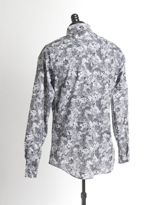 Blazer For Men by Royal Shirt Vintage Grey Foliage Pattern Linen Shirt