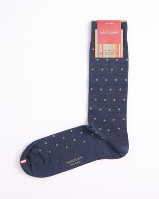 Marcoliani Denim / Blue Lana Extrafine Merino Polka Dot Socks Denim / Blue 1 4340