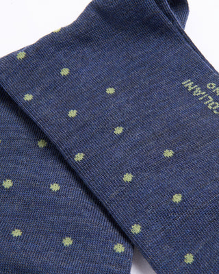 Marcoliani Denim / Blue Lana Extrafine Merino Polka Dot Socks Denim / Blue 2 4341