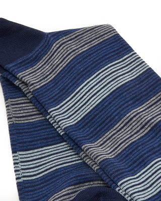 Marcoliani Pima Cotton Scala Stripe Navy / Blue 2 7834