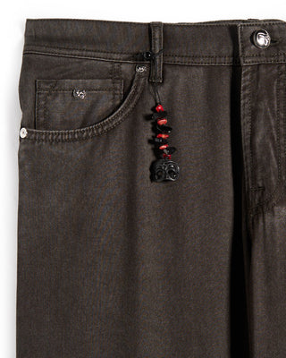 Pescarolo Nerano Stretch Wool 5 Pocket Pants Grey/Brown 6 9296