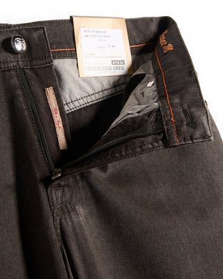 Pescarolo Nerano Stretch Wool 5 Pocket Pants Grey/Brown 7 9297