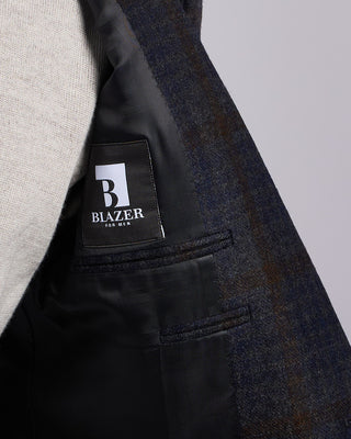 Canali Rich Check Wool Soft Kei Jacket Blue / Grey / Brown 8 2188