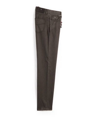 Pescarolo Nerano Stretch Wool 5 Pocket Pants Grey/Brown 8 9298