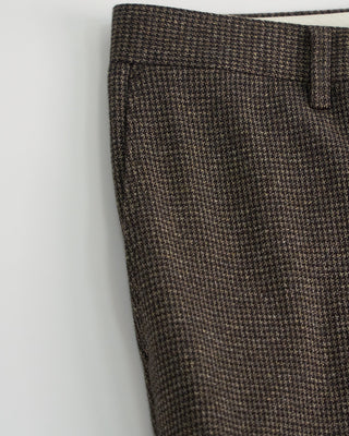 Echizenya Knit Puppytooth Stretch Pant / Brown  4