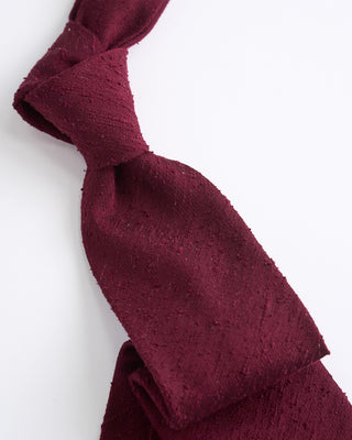 Paolo Albizzati Shantung Silk Tie / Burgundy  1