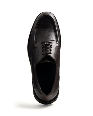 Suede And Leather Lug-Sole Loafer