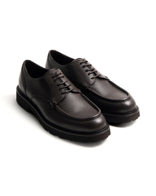 Suede And Leather Lug-Sole Loafer