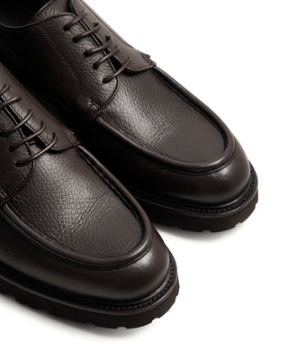 Suede And Leather Lug-Sole Loafer