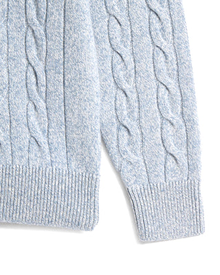Filippo De Laurentiis Wool/Cashmere Melange Cable Turtleneck 4368