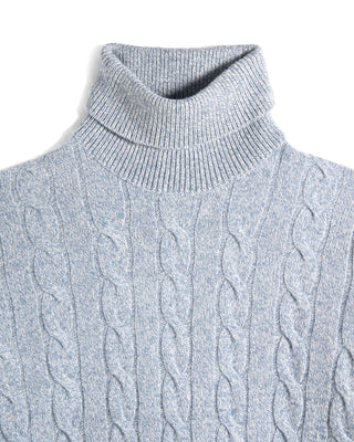 Filippo De Laurentiis Wool/Cashmere Melange Cable Turtleneck 4370