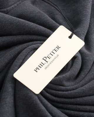 Phil Petter Long Sleeve Linen T Shirt / Charcoal  5
