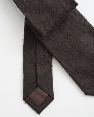 Paolo Albizzati Shantung Silk Tie / Chocolate 