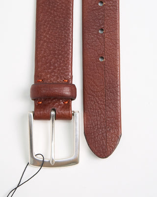 Custom Leather Bosca Pebble Grain Belt / Cognac 1