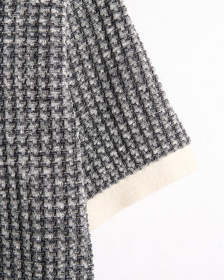 Phil Petter Herringbone Knit Polo W/ Contrast Trim Navy 3 8879