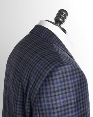 Coppley 'Gibson' Blue Wool Check Sport Jacket Shoulder
