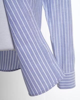 Denham Light Blue Stripe Rich Reg Oxford Shirt 