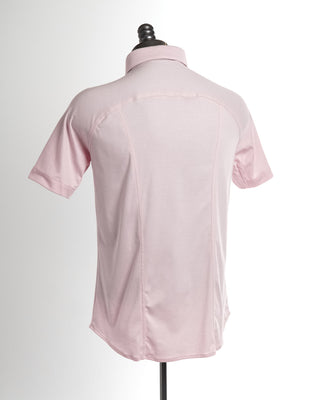 Desoto Pink Short Sleeve Contrast Trim Jersey Stretch Shirt