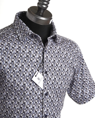 S/S Geometric Print Jersey Shirt