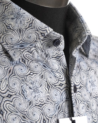 S/S Swirl Print Jersey Shirrt