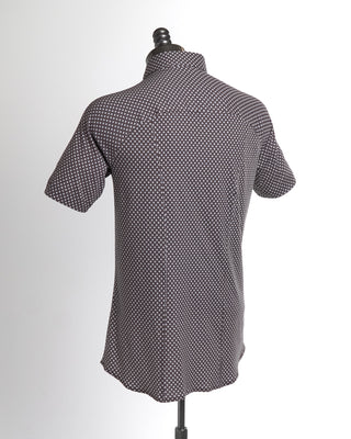 Desoto Short Sleeve Brown Mini Floral Print Jersey Shirt