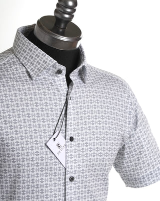 Desoto White Patterned S/SPrint Jersey Shirt