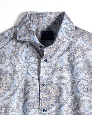 Emanuel Berg Paisley Flannel Twill Shirt 4778