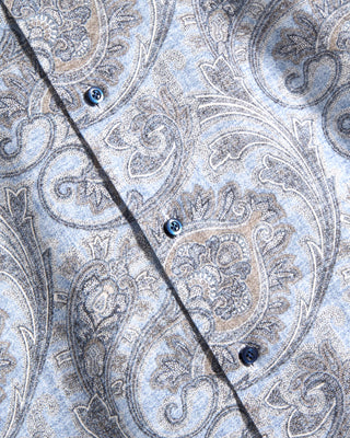 Emanuel Berg Paisley Flannel Twill Shirt 4780